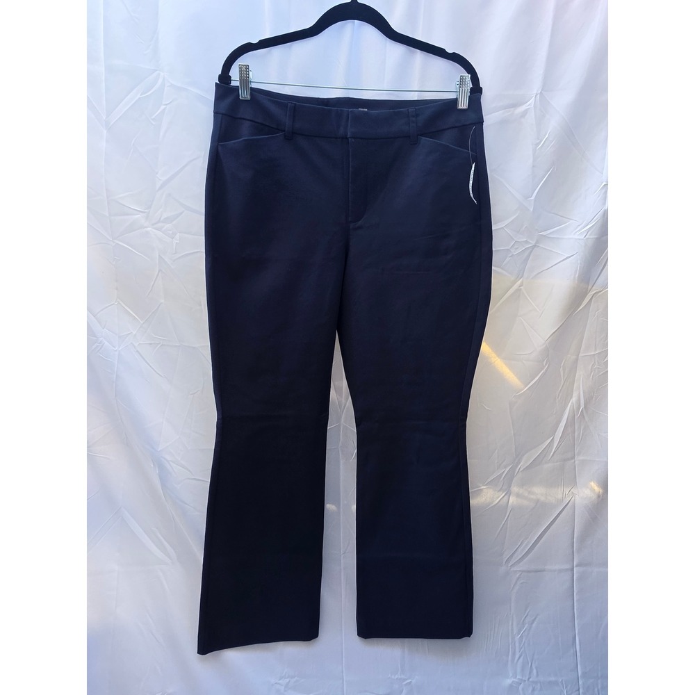 Old Navy Pixie Flare High Rise Navy Blue Dress Pants Womens 14 NWT 611133-01-1